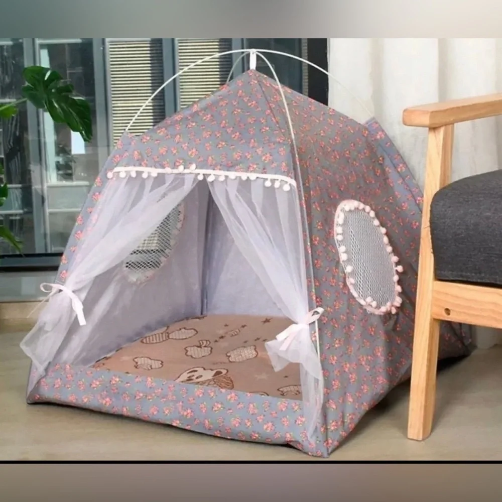 Dog Bed Cat bed pet Tent pink dog bed small medium New 20 in by 20